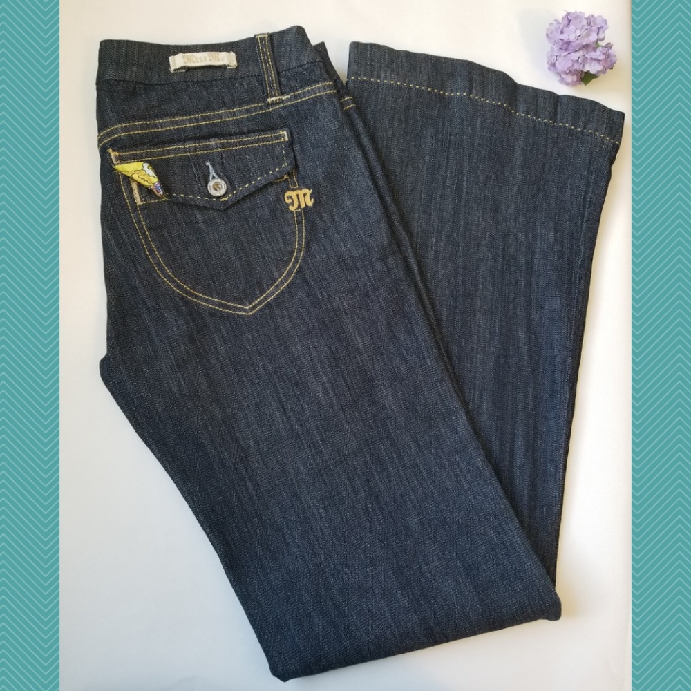 Miss Me Dark Wash Low Rise Flared Jeans